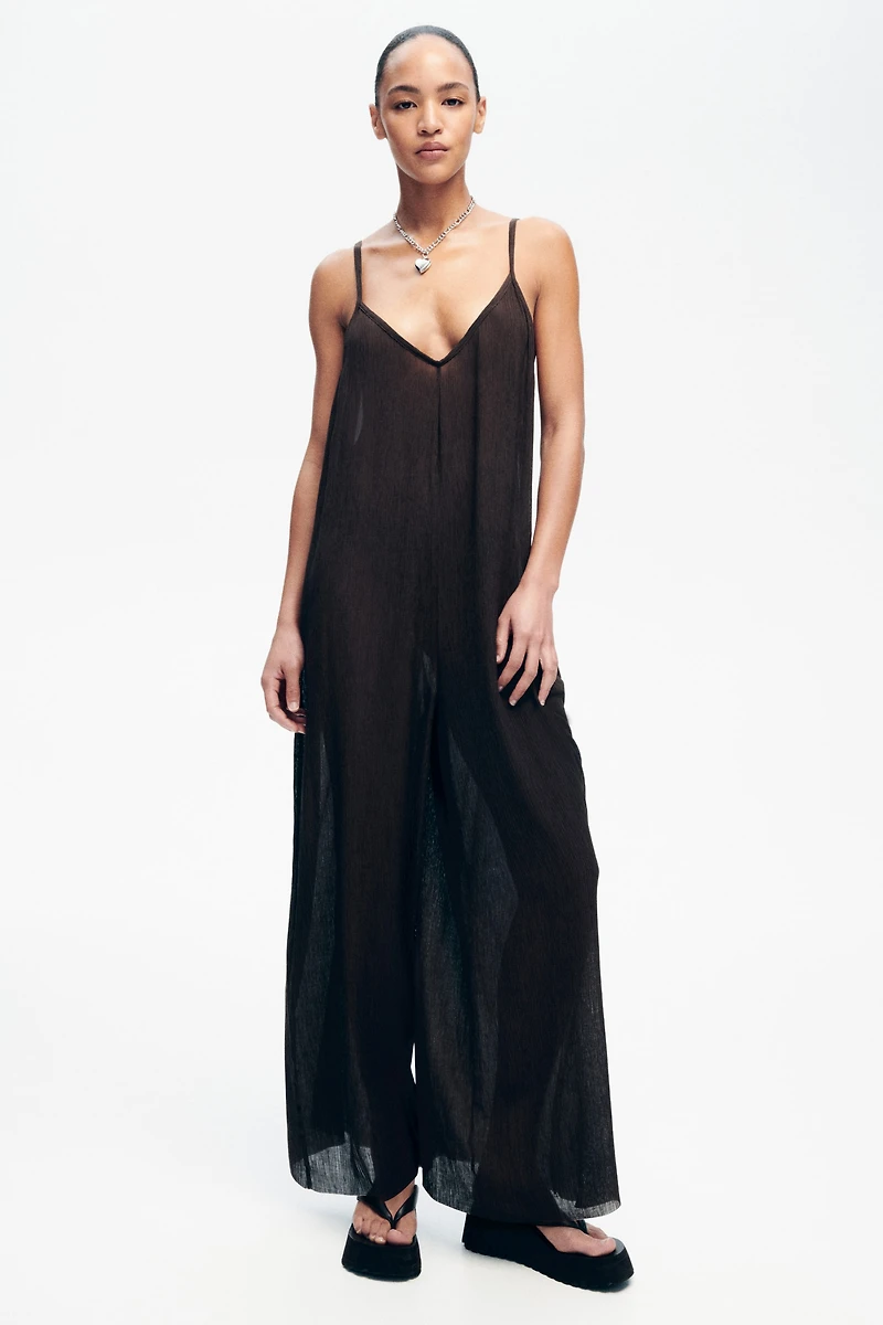 Combi-pantalon froissée