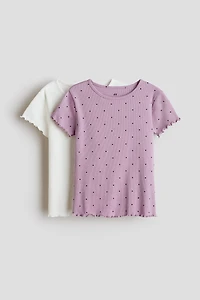 2-Pack Ribbed Cotton T-Shirts