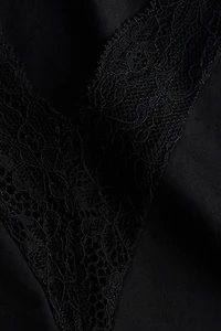 Lace-Trimmed Thong Bodysuit