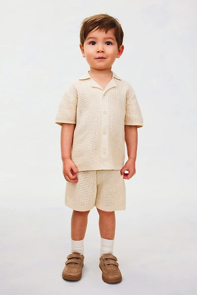 2-piece Pointelle-Knit Cotton Set