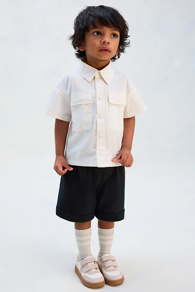 Loose-Fit Cotton Jersey Shorts