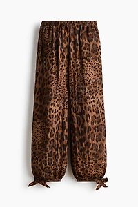 Tie-Detail Balloon-Leg Pants