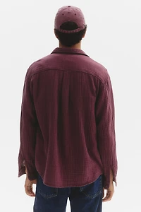 Regular-Fit Cotton Muslin Shirt