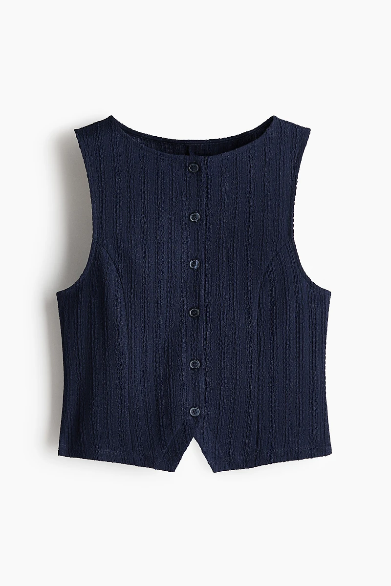 Textured Jersey Vest