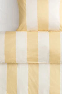 Ens. housse/taies lit simple en satinette de coton
