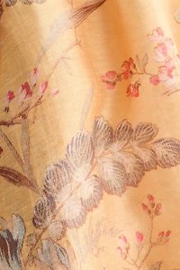 Linen-Blend Peplum Blouse