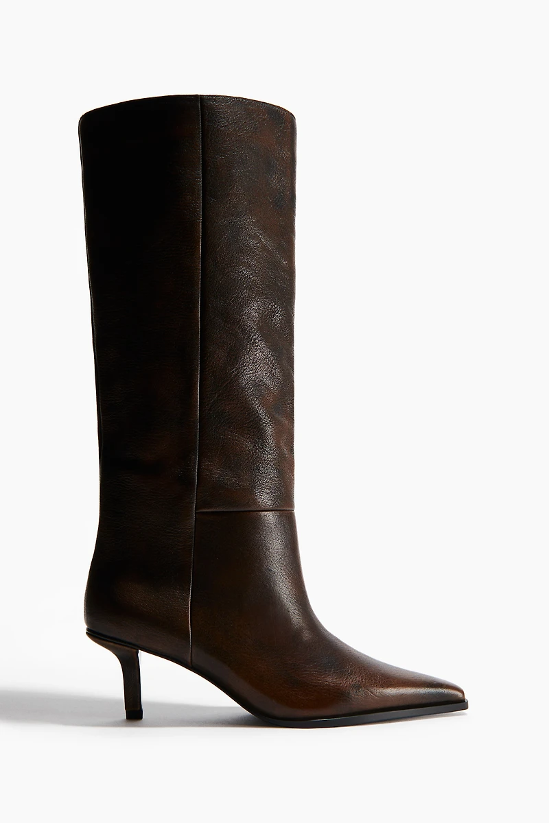Knee-High Leather Boots