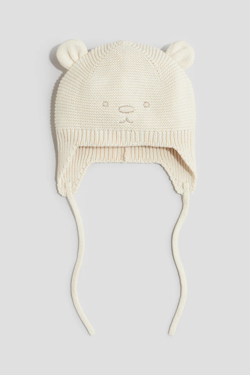 Knit Beanie with Chin Strap