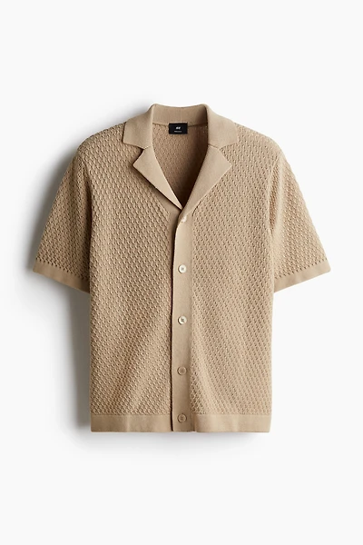 Regular-Fit Textured-Knit Resort Shirt