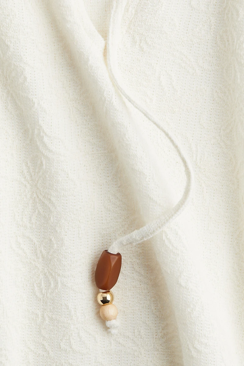 Tie-Detail Jersey Top