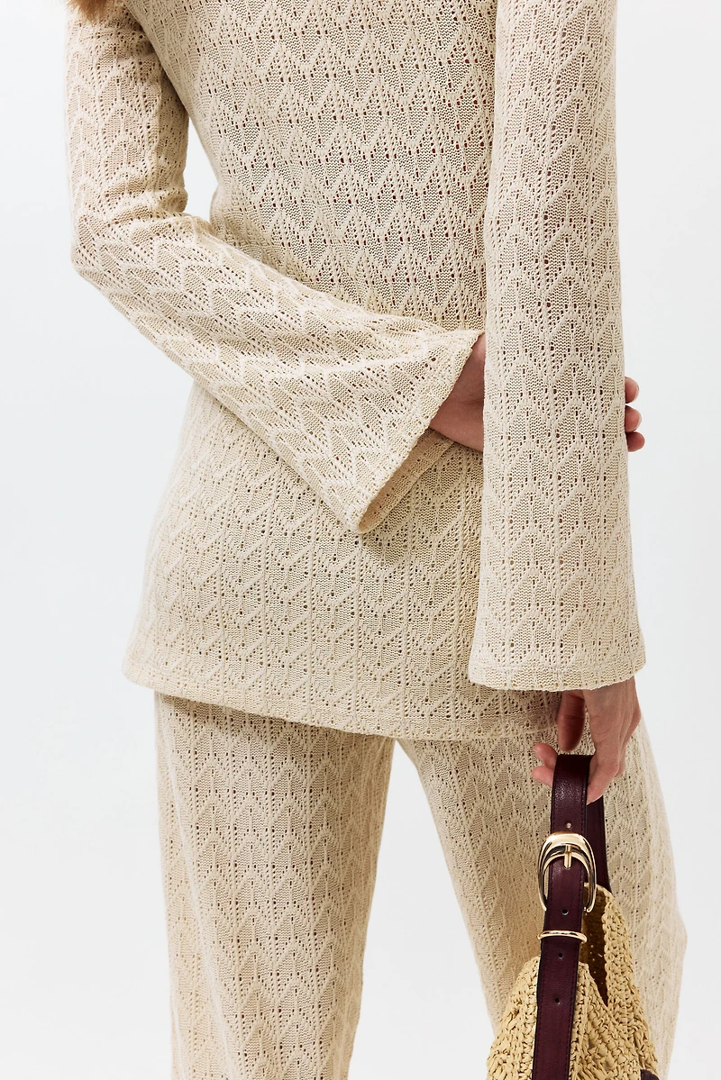 MAMA 2-Piece Pointelle-Knit Set