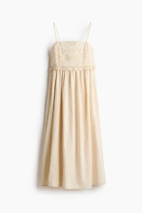 Robe à bretelles fines en coton