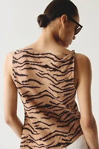 Asymmetric Cowl-Neck Top