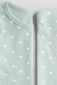 Pyjama ajusté en coton imprimé