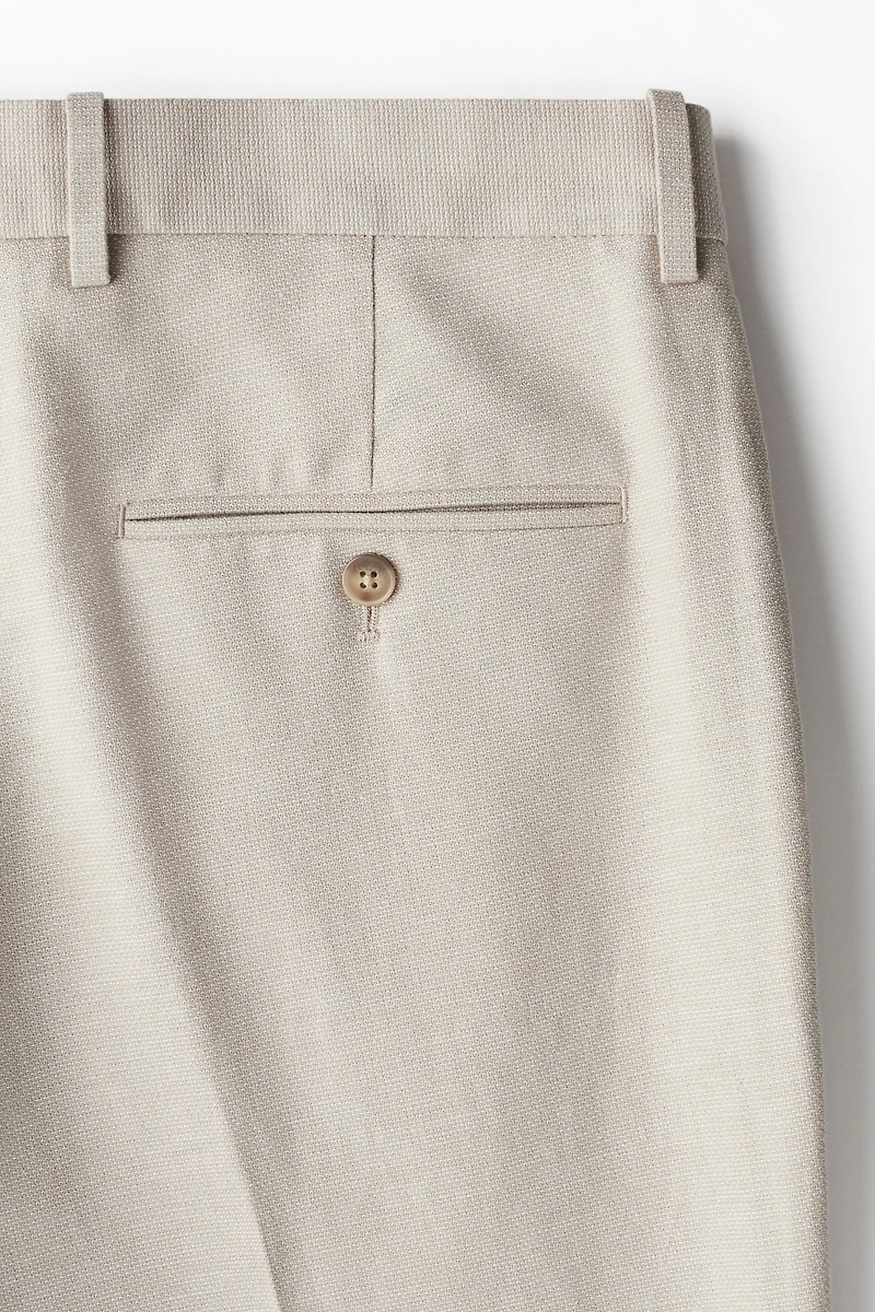 Pantalon de costume classique en lin mélangé