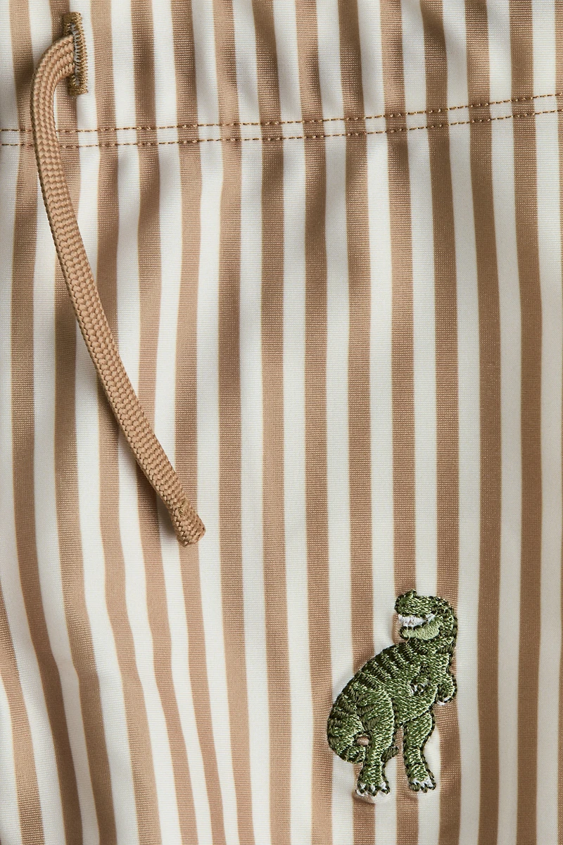 Embroidered-Detail Swim Trunks