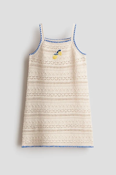 Embroidered-Detail Cotton Dress