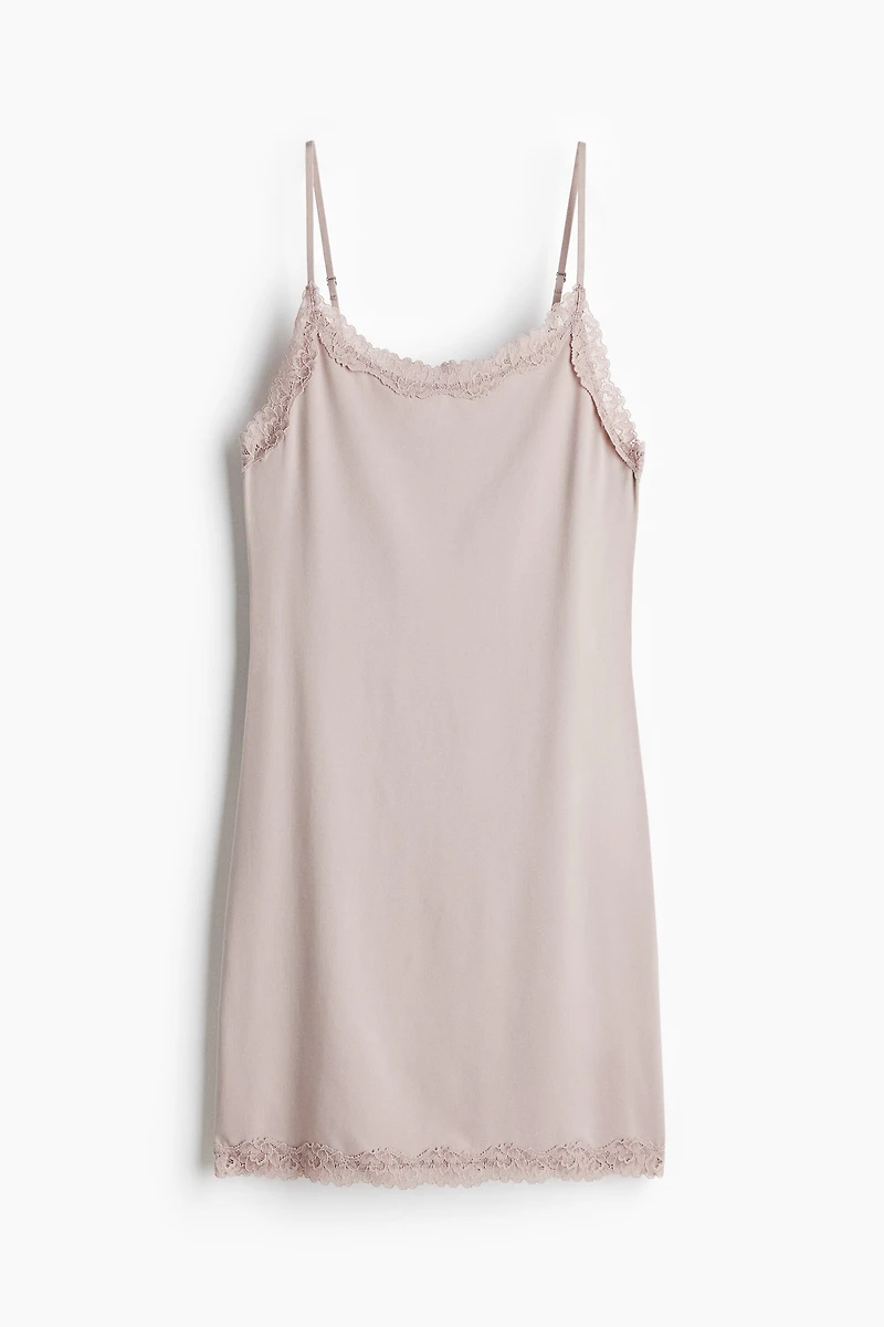 Lace-Trimmed Microfiber Nightgown