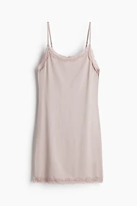 Lace-Trimmed Microfiber Nightgown