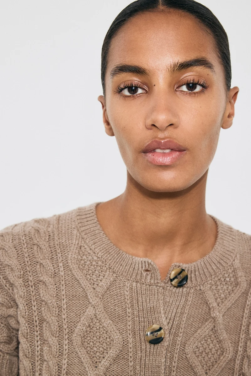 Cable-Knit Cardigan