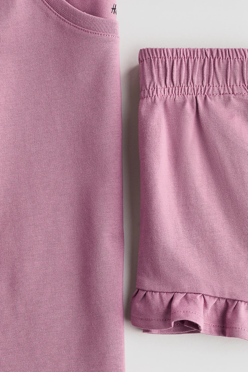 2-Piece Ruffle-Trimmed Set