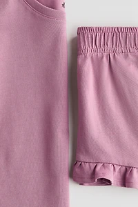 2-Piece Ruffle-Trimmed Set