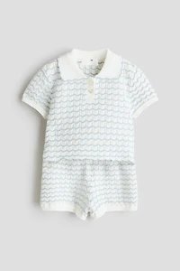 2-Piece Pointelle-Knit Set