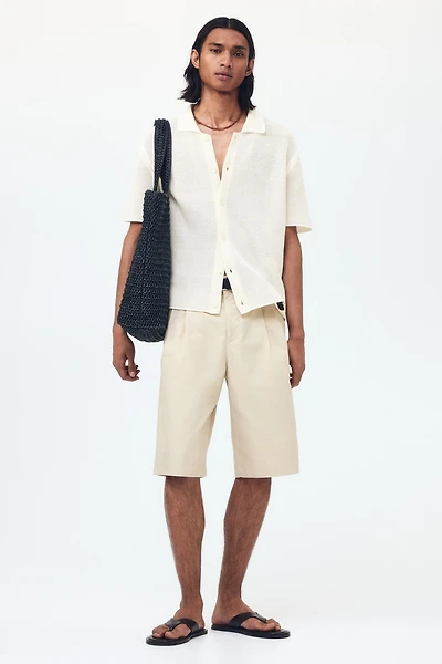 Regular-Fit Open-Knit Shirt