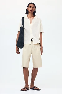 Regular-Fit Open-Knit Shirt