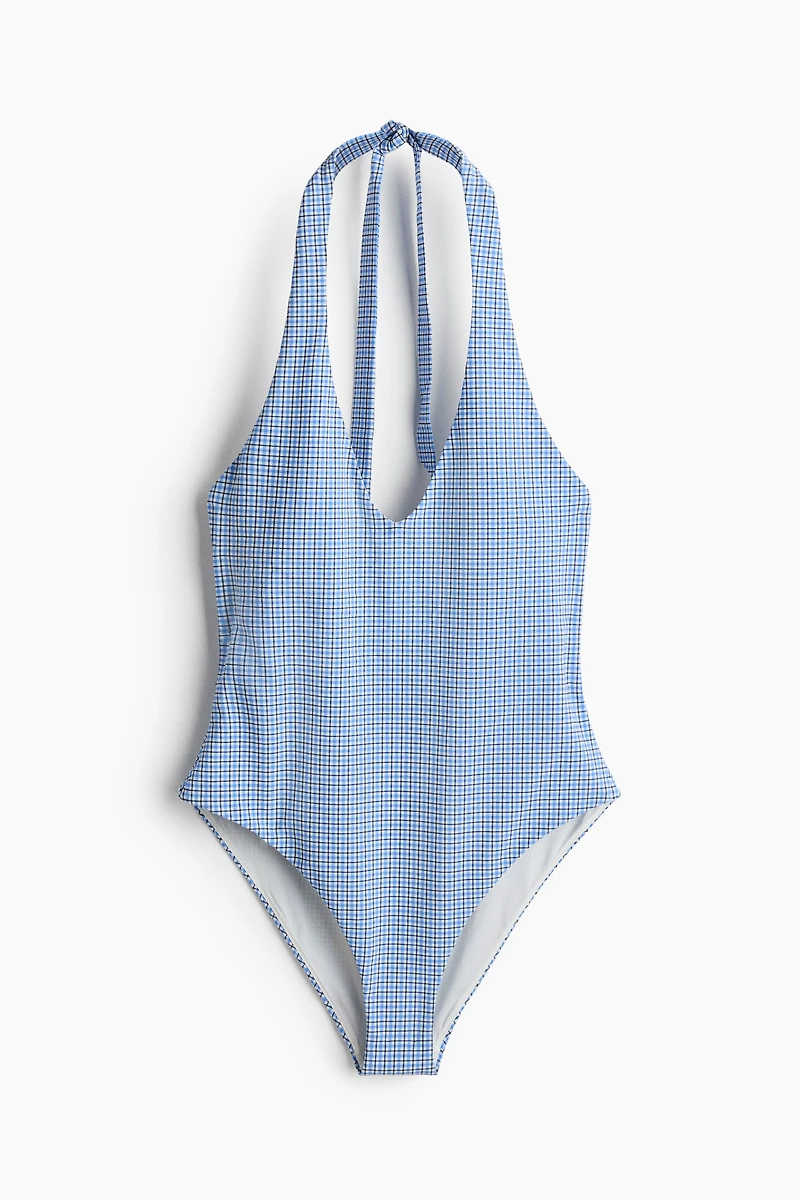 Padded-Cup High-Leg Swimsuit