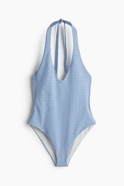 Padded-Cup High-Leg Swimsuit