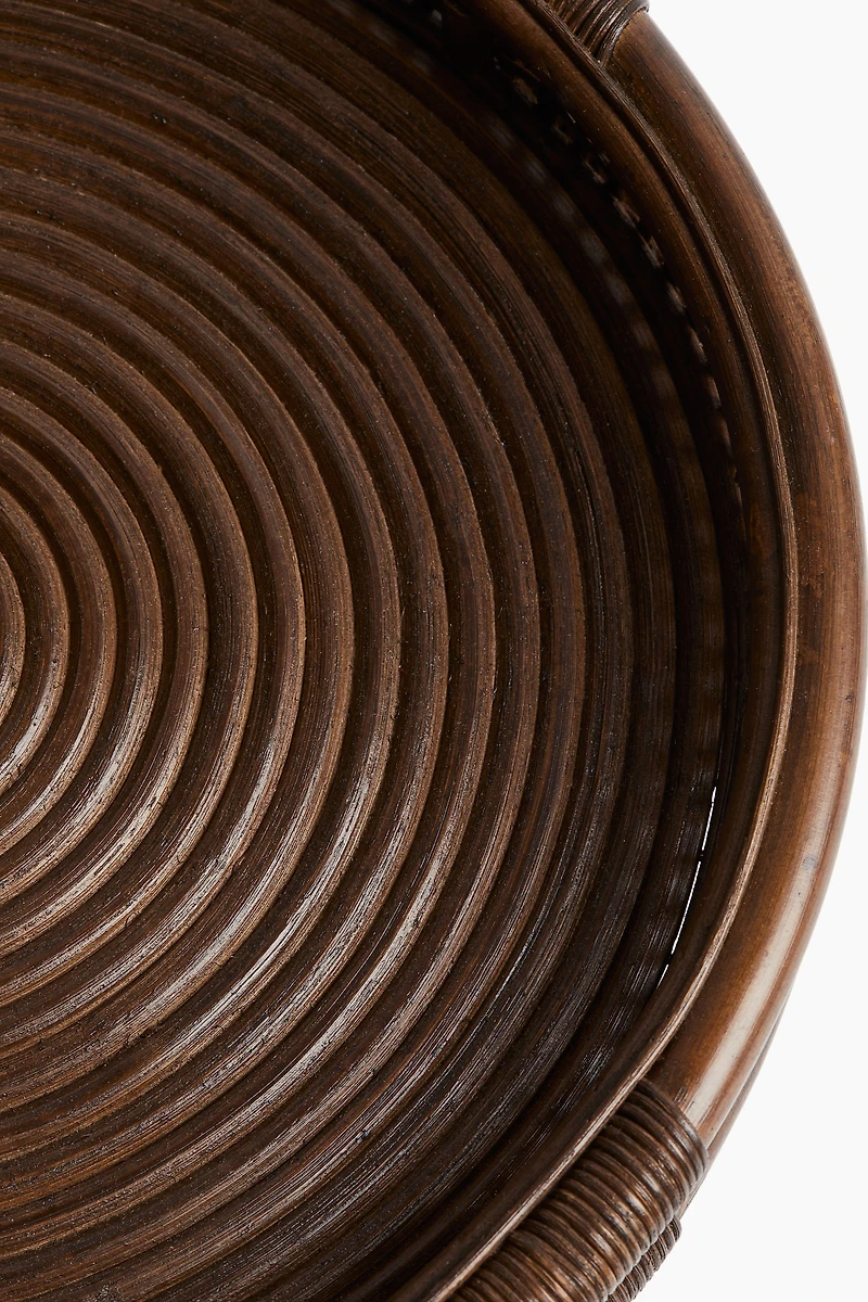 Round Rattan Tray