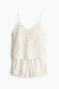 Pyjama brodé en coton