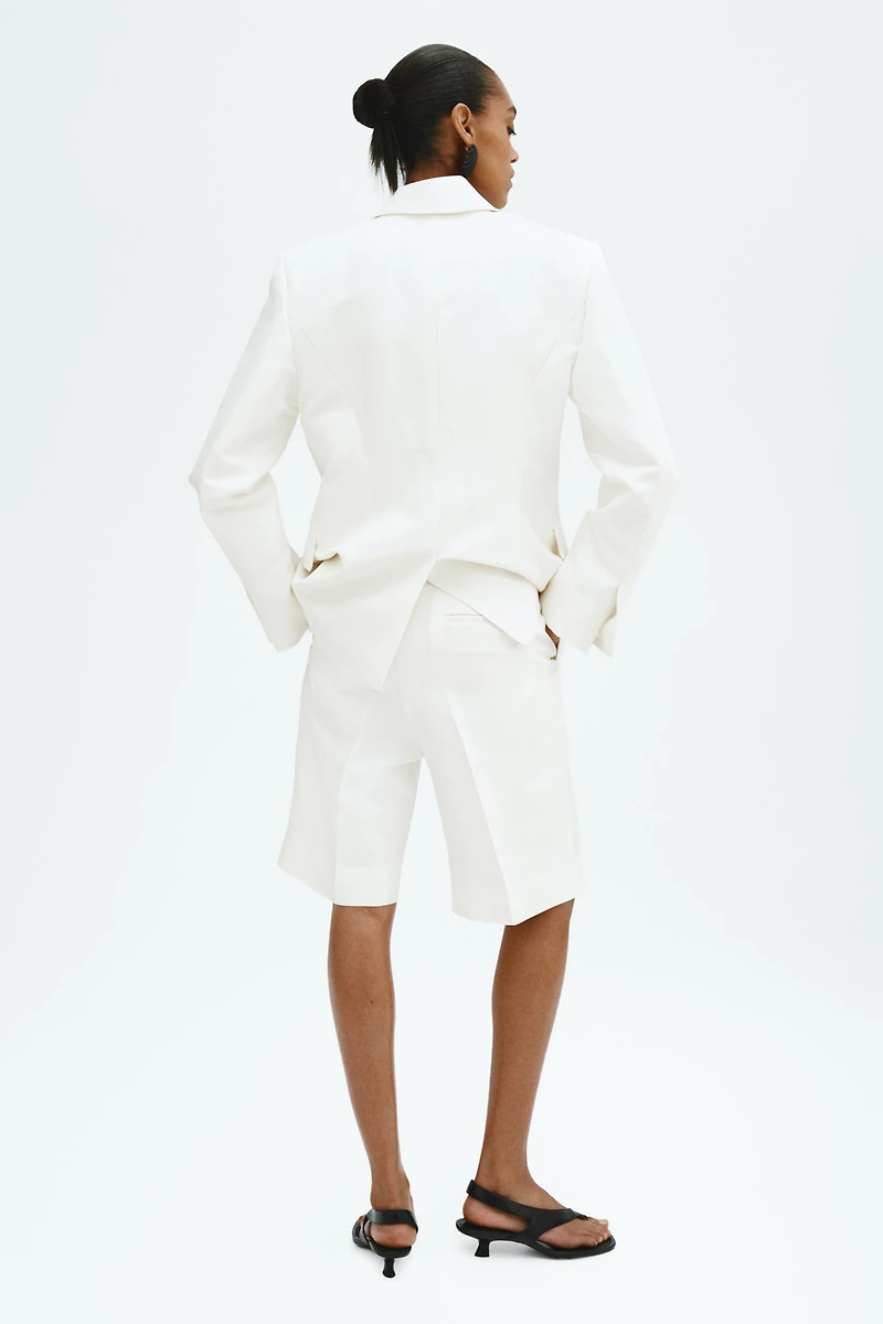 Short Bermuda en lin mélangé