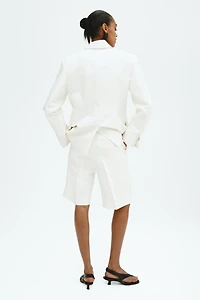 Short Bermuda en lin mélangé