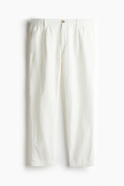 Regular Fit Linen-blend Pants
