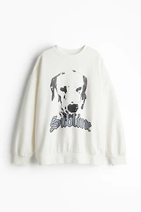 Oversized Printed Sweatshirt