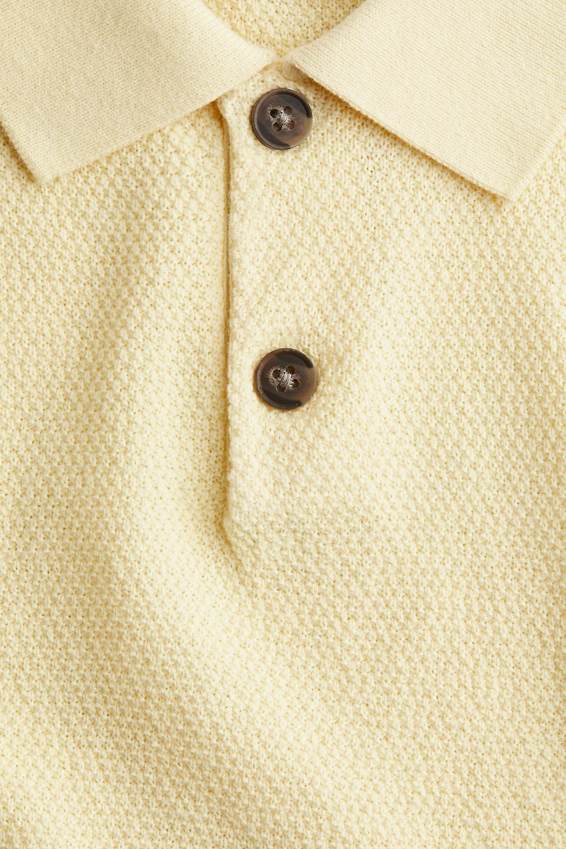 Textured-Knit cotton Polo Shirt