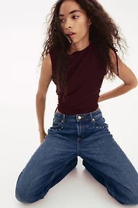 Wide High Studded Jeans