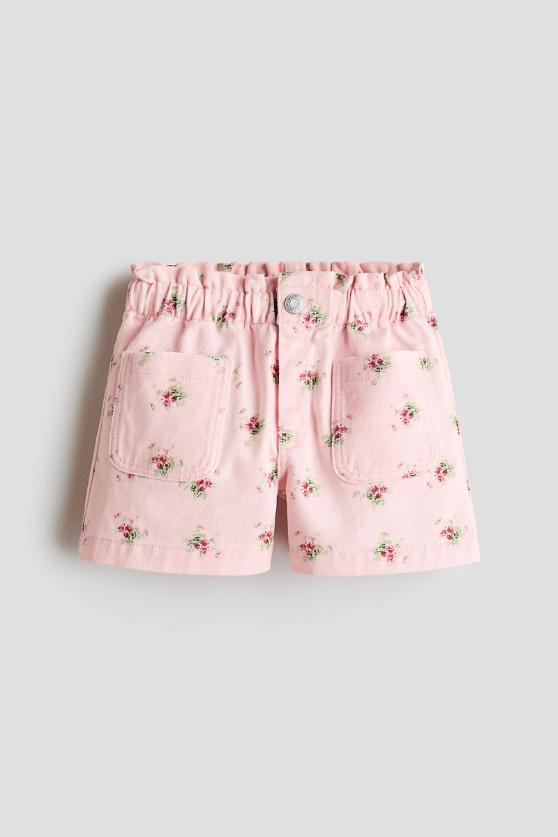 Twill Paper-Bag Shorts