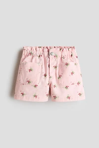 Twill Paper-Bag Shorts