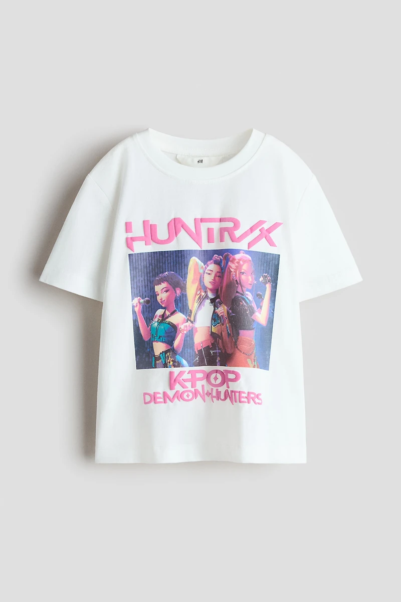 T-shirt en coton avec motif imprimé