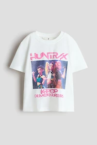 T-shirt en coton avec motif imprimé