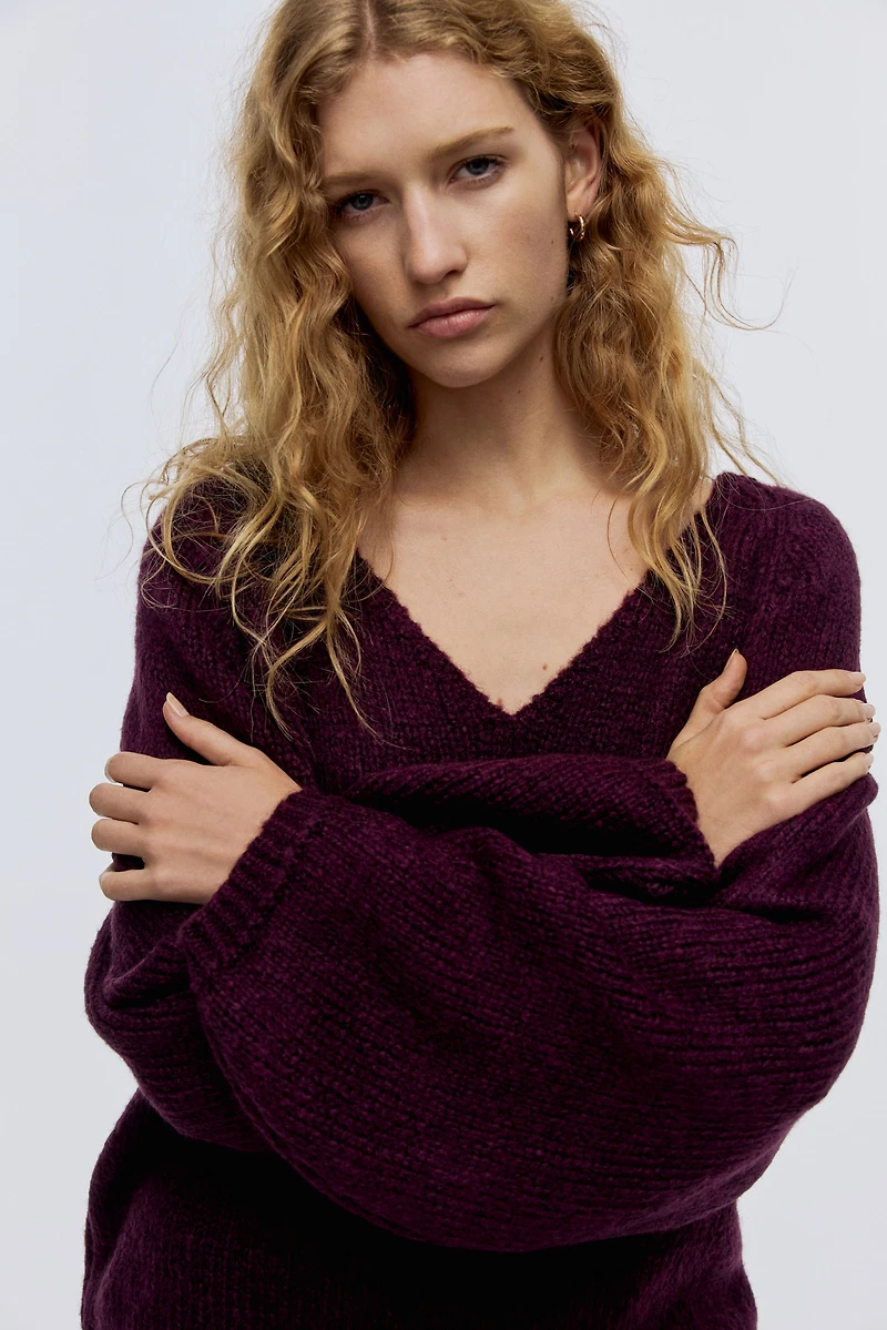Knit V-Neck Sweater
