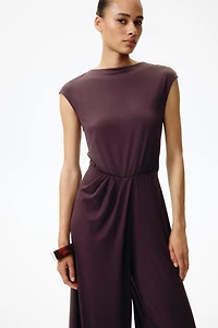 Combi-pantalon en jersey avec détail plissé