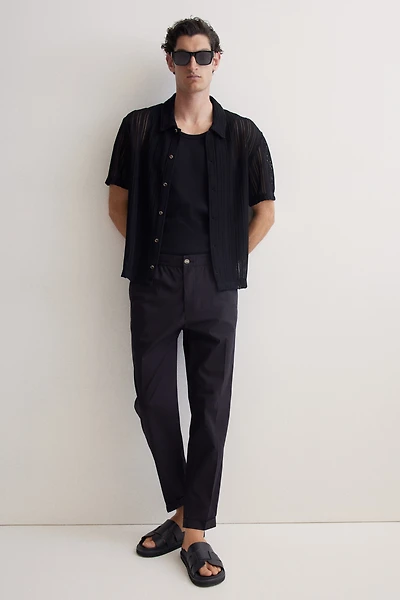 Pantalon court coupe classique en coton