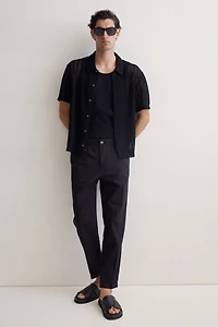 Pantalon court coupe classique en coton