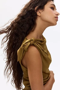 Asymmetric Tie-Detail Top