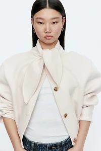 Veste faite main en laine mélangée