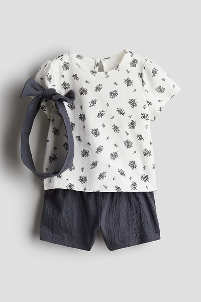 Ensemble 3 pièces en jersey de coton